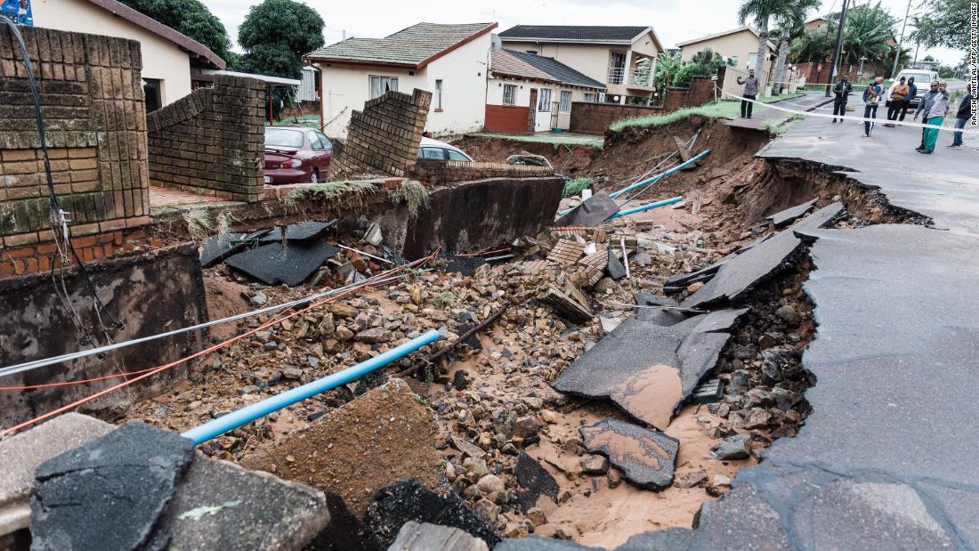 South Africa floods kill 59 people and sweep away roads